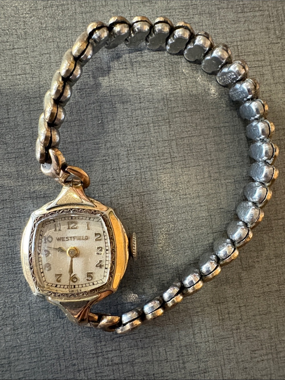 Women's Two-Tone Vintage Bracelet Watch - Silver & Gold